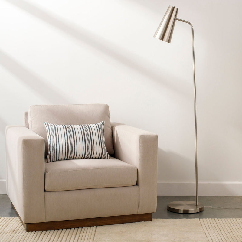 Tanner Silver Task Floor Lamp in Nickel Finish - BlueJay Avenue