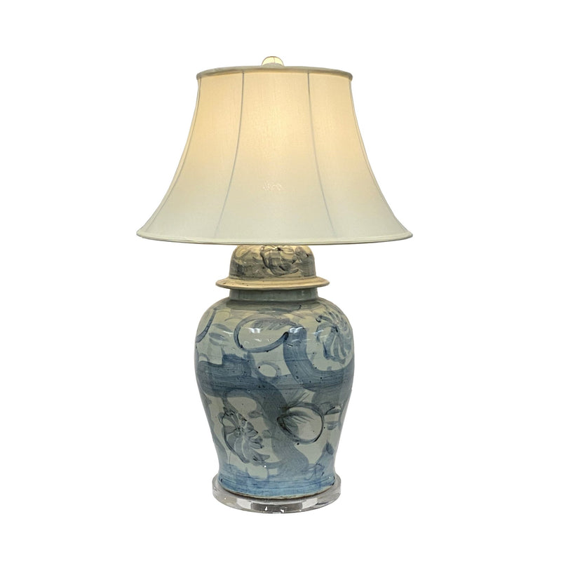 Winward Blue and White Ginger Jar Lamp - BlueJay Avenue