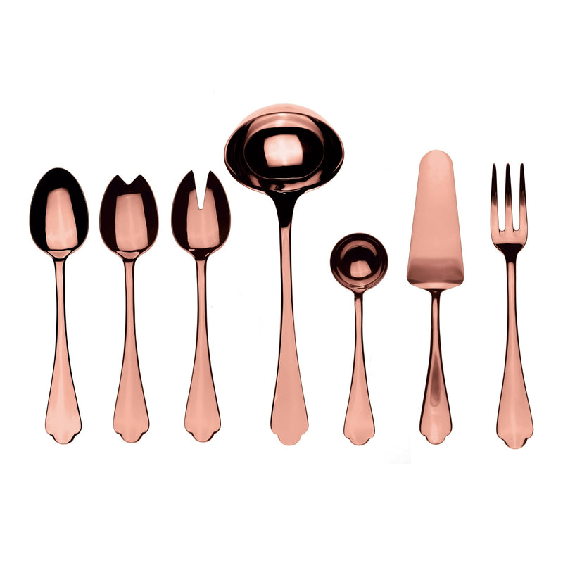 Dolce Vita 7 Piece Serve Set, Mirror Finish - BlueJay Avenue