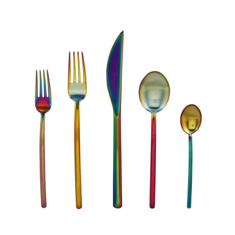 Due Ice Flatware Sets, Rainbow - BlueJay Avenue