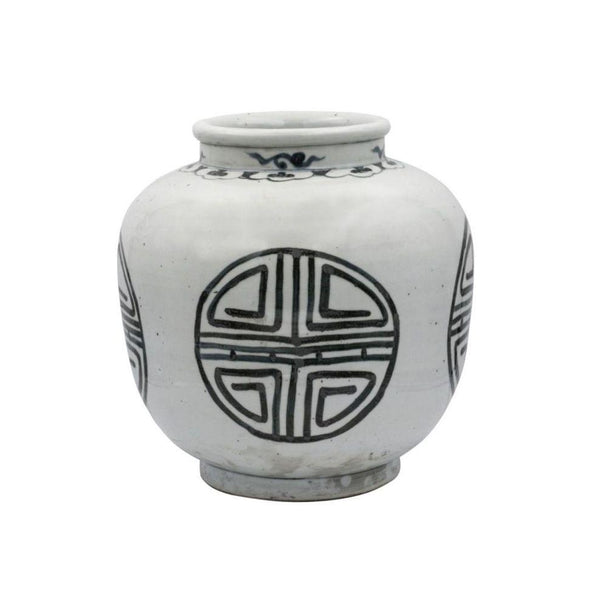 Indigo Yuan Longevity Open Top Jar - BlueJay Avenue