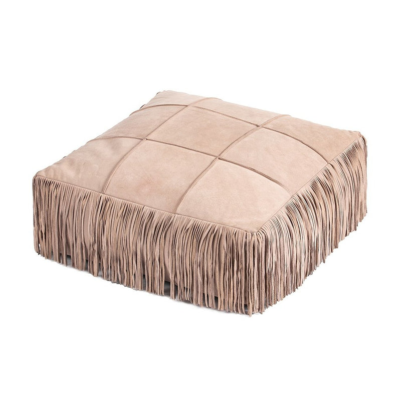 Leather Ottoman, Dusty Rose - BlueJay Avenue