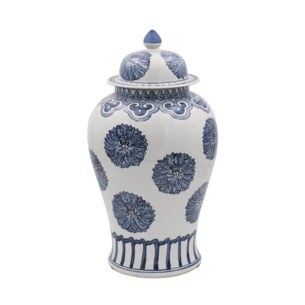 Multi Flowers Temple Porcelain Jar - BlueJay Avenue