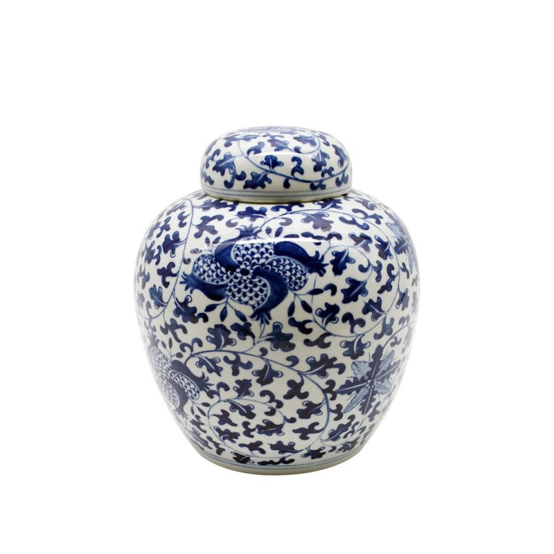 Porcelain Pomegranate Lidded Jar - BlueJay Avenue