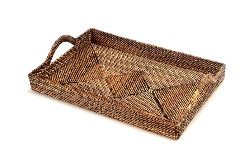 Sicily Wicker Serving Tray - BlueJay Avenue