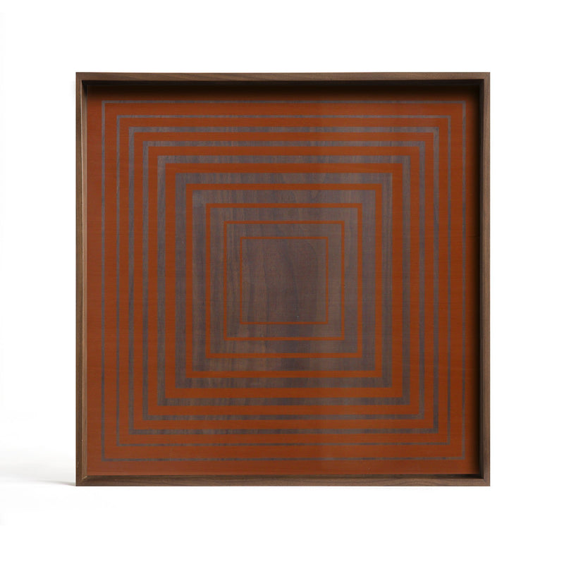 Verona Square Glass Tray, Orange - BlueJay Avenue