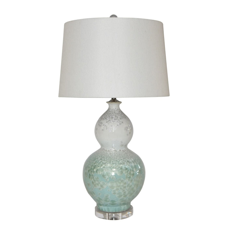 White Green Crystal Shell Gourd Vase Lamp - BlueJay Avenue