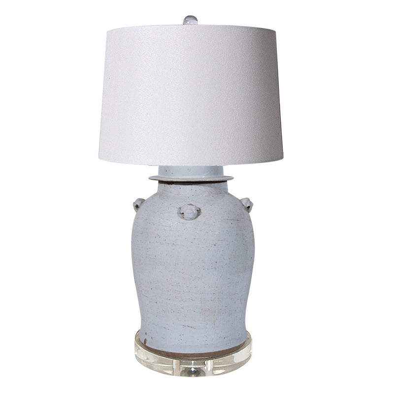 White Porcelain Temple Jar Table Lamp - BlueJay Avenue