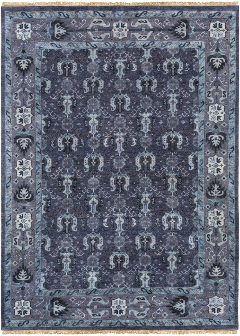 Zerin Navy & Dark Purple Area Rug - BlueJay Avenue